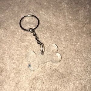 Custom epoxy mini bone 🦴 keychain with blue dots